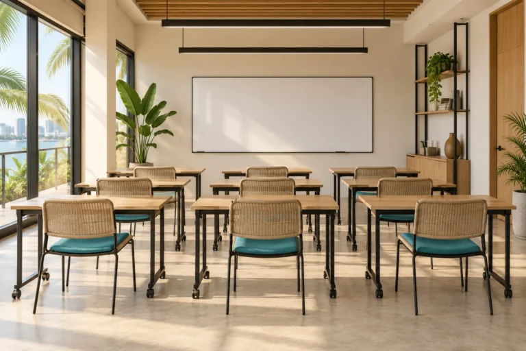 Visualização ilustrativa por IA: Sala de formação do conceito Tukula.